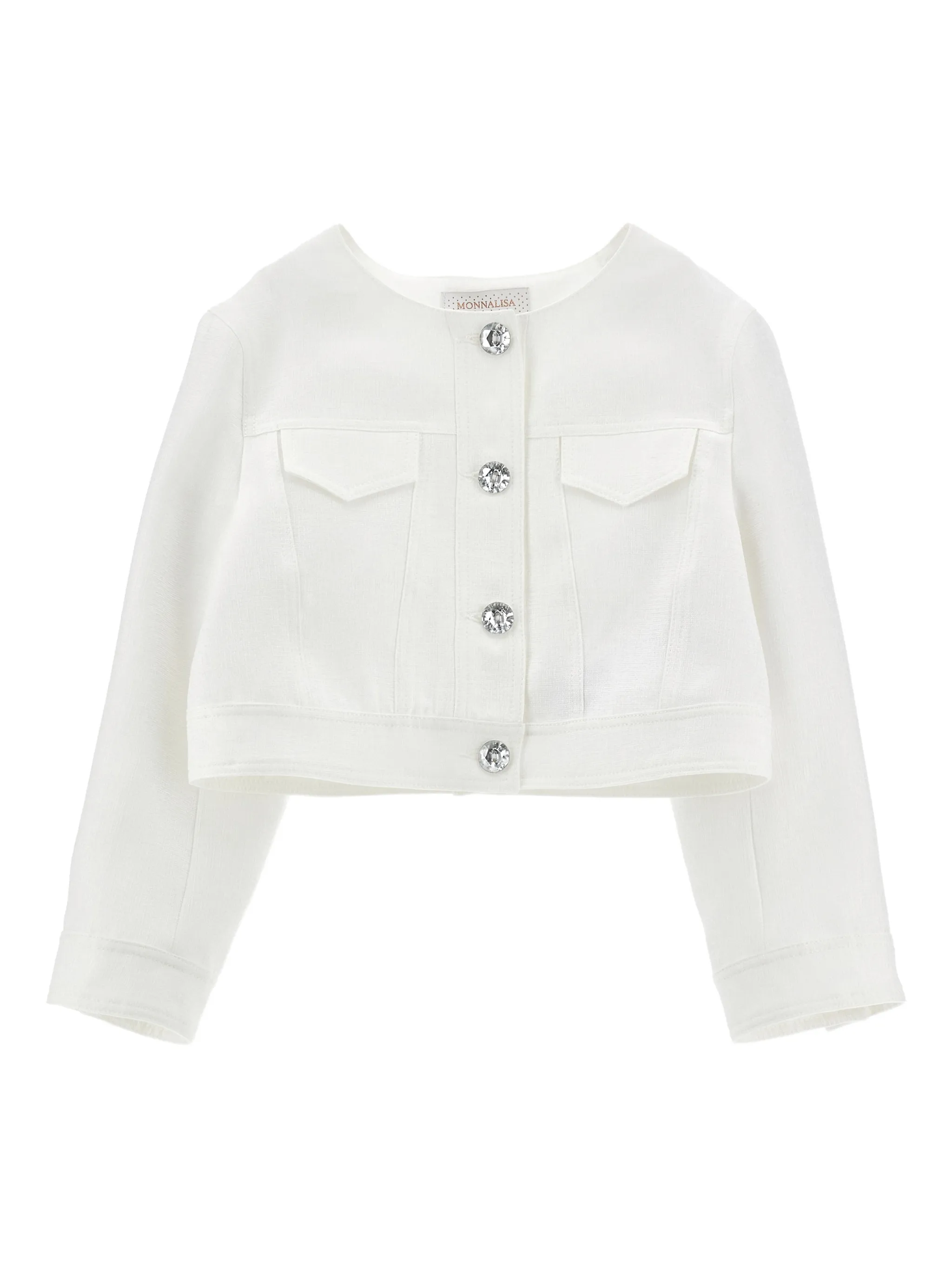 Жакет с нагрудными карманами Monnalisa, белый
Жакет с нагрудными карманами Monnalisa, белый