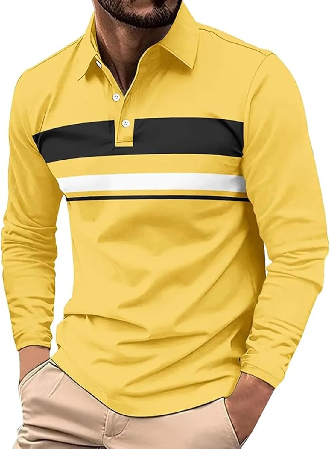 Мужская поло с длинным рукавом Cotton Fashion Casual Color Block Striped
Мужская поло с длинным рукавом Cotton Fashion Casual Color Block Striped