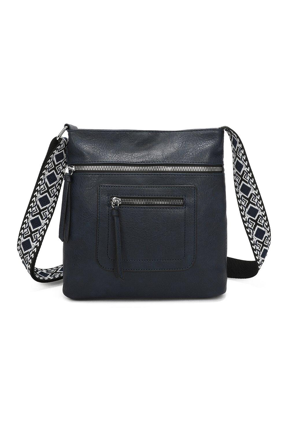 Сумка через плечо Iki из искусственной кожи с четырьмя молниями и холщовым ремешком Fontanella Fashion, синий
Сумка через плечо Iki из искусственной кожи с четырьмя молниями и холщовым ремешком Fontanella Fashion, синий