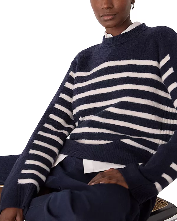 Свитер с круглым вырезом из шерстяной смеси Whistles, мультиколор
Свитер с круглым вырезом из шерстяной смеси Whistles, мультиколор