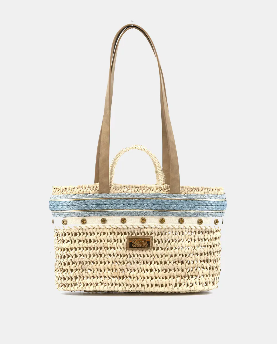 Сумка-шоппер из натуральной пальмы с узлами, сочетающаяся с бахромой и рафией Simó Sastre, синий
Сумка-шоппер из натуральной пальмы с узлами, сочетающаяся с бахромой и рафией Simó Sastre, синий