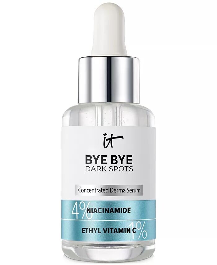Bye Bye Dark Spots 4% концентрированная сыворотка для дермы с ниацинамидом It Cosmetics
Bye Bye Dark Spots 4% концентрированная сыворотка для дермы с ниацинамидом It Cosmetics