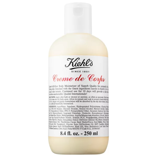 Creme de corps увлажняющий лосьон для тела со скваланом, сменный Kiehl'S Since 1851, объем 239 мл
Creme de corps увлажняющий лосьон для тела со скваланом, сменный Kiehl'S Since 1851, объем 239 мл