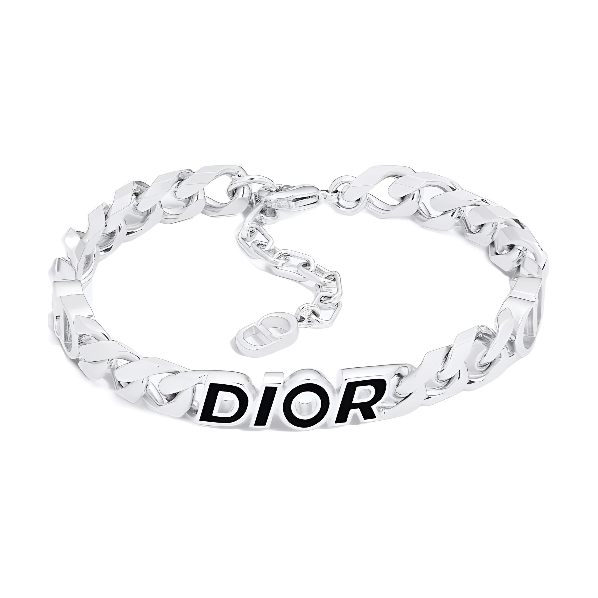 DIOR Серебряный браслет из латуни и смолы для мужчин
DIOR Серебряный браслет из латуни и смолы для мужчин