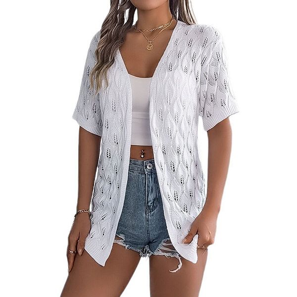 Легкий бохо кардиган для женщин с коротким рукавом Boddysize, White
Легкий бохо кардиган для женщин с коротким рукавом Boddysize, White