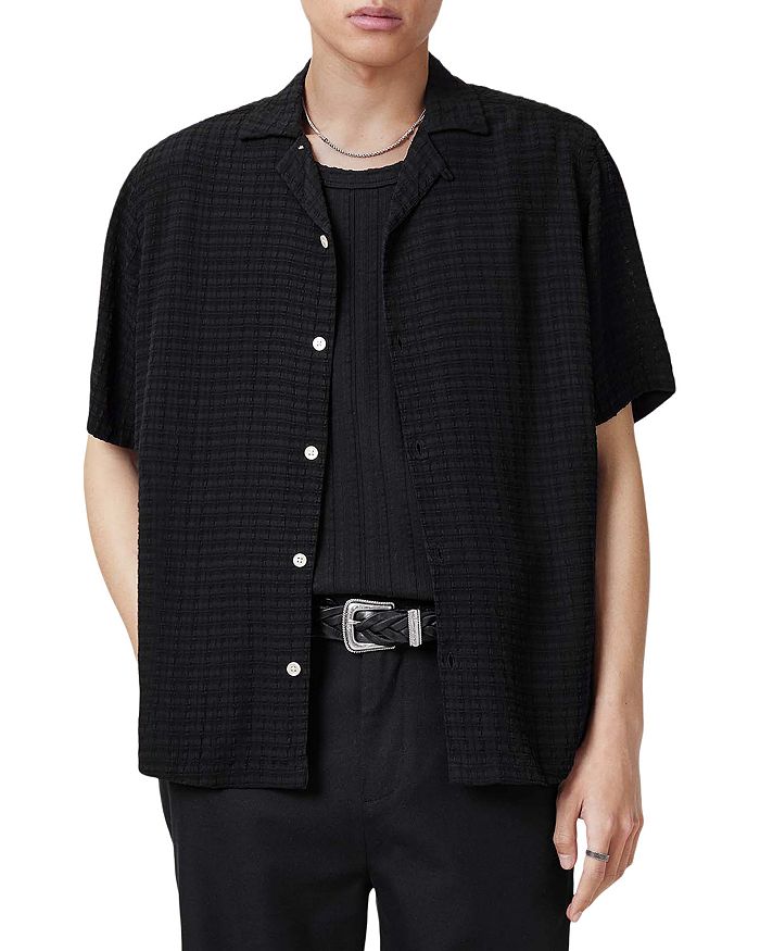 Мадин Текстурированная кемп рубашка ALLSAINTS, черный
Мадин Текстурированная кемп рубашка ALLSAINTS, черный