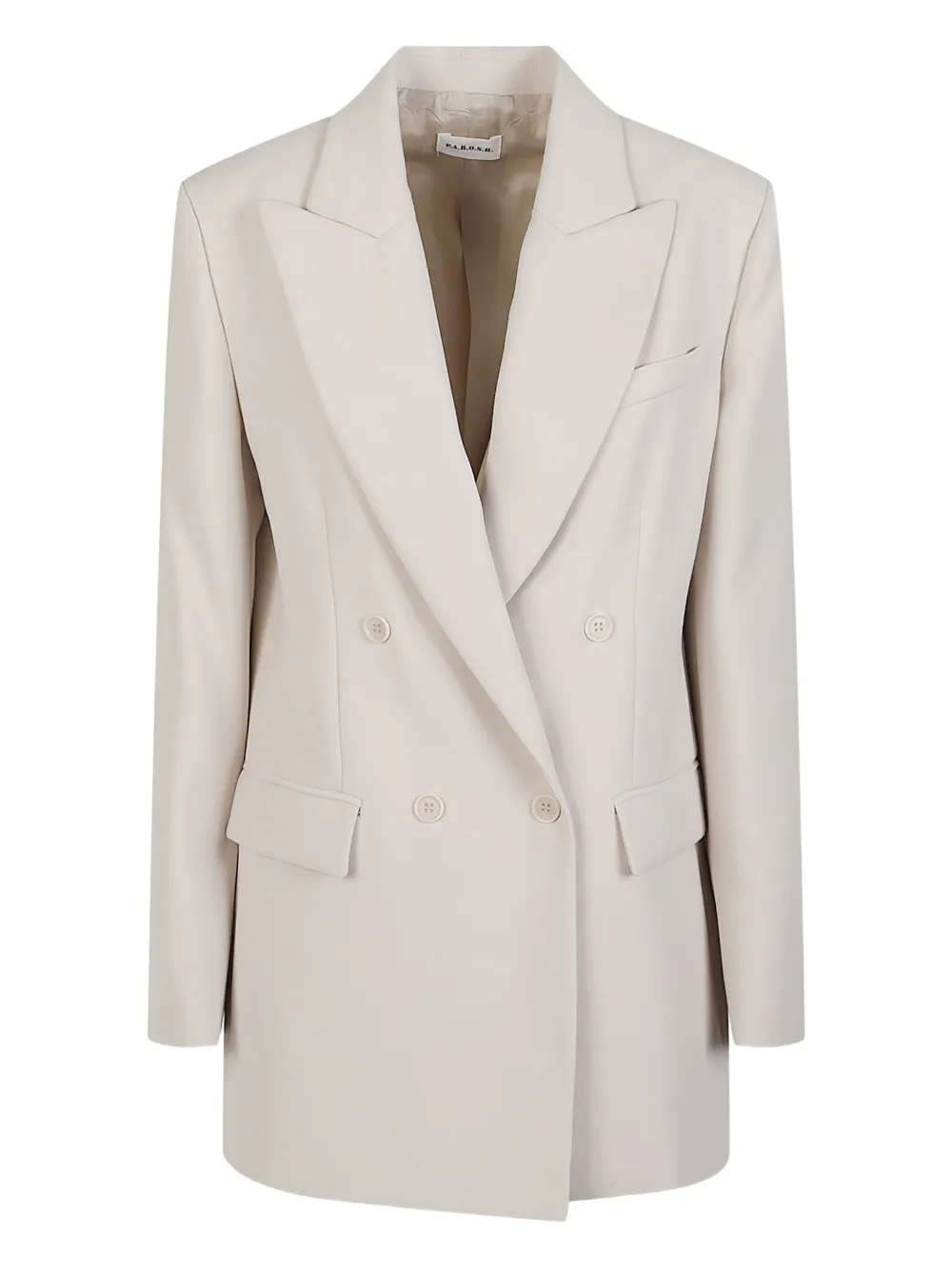 Двубортный пиджак P.A.R.O.S.H., кремовый
Двубортный пиджак P.A.R.O.S.H., кремовый