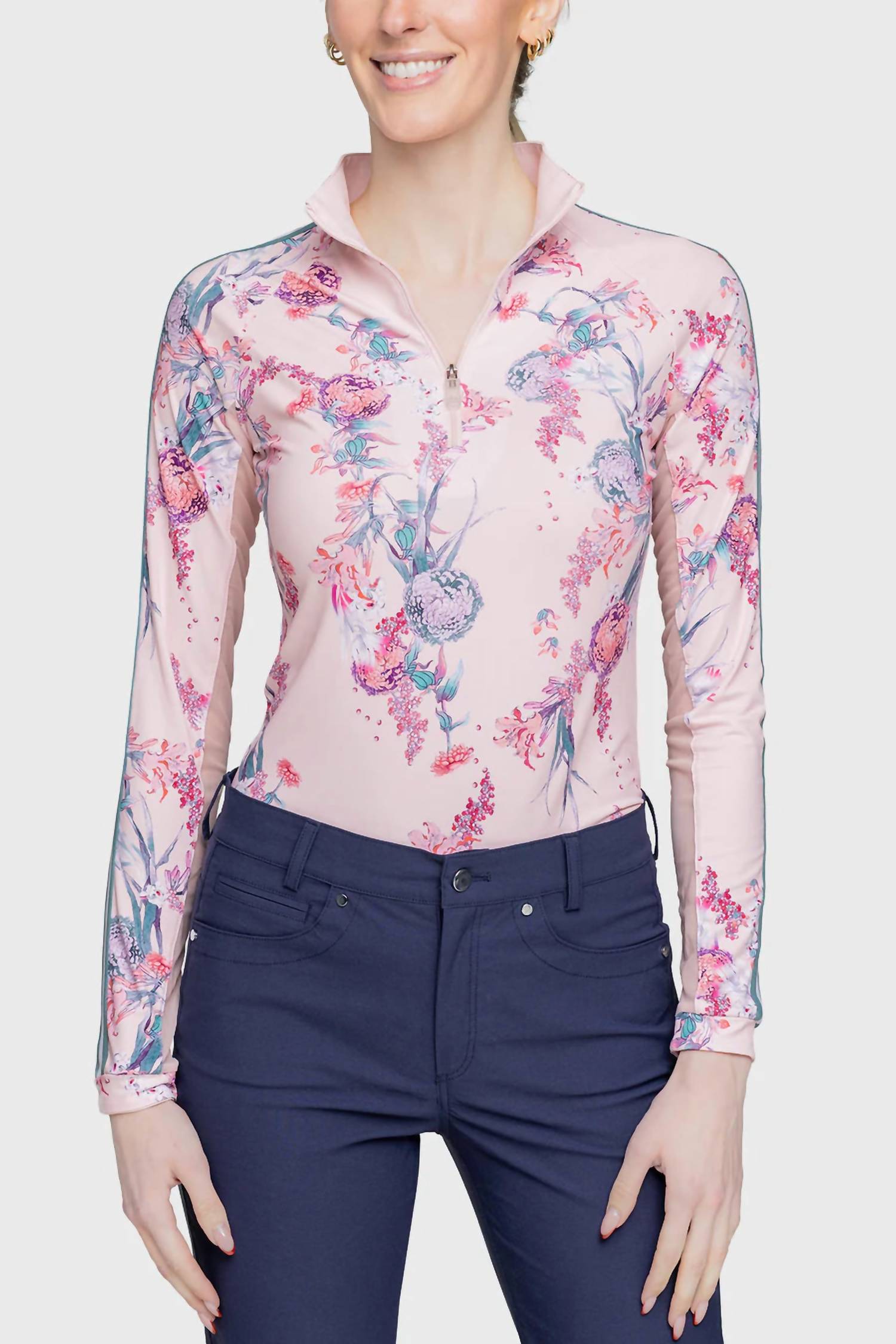 Розовая рубашка с полосатой отделкой и длинными рукавами на четверть молнии Kastel Denmark
Розовая рубашка с полосатой отделкой и длинными рукавами на четверть молнии Kastel Denmark