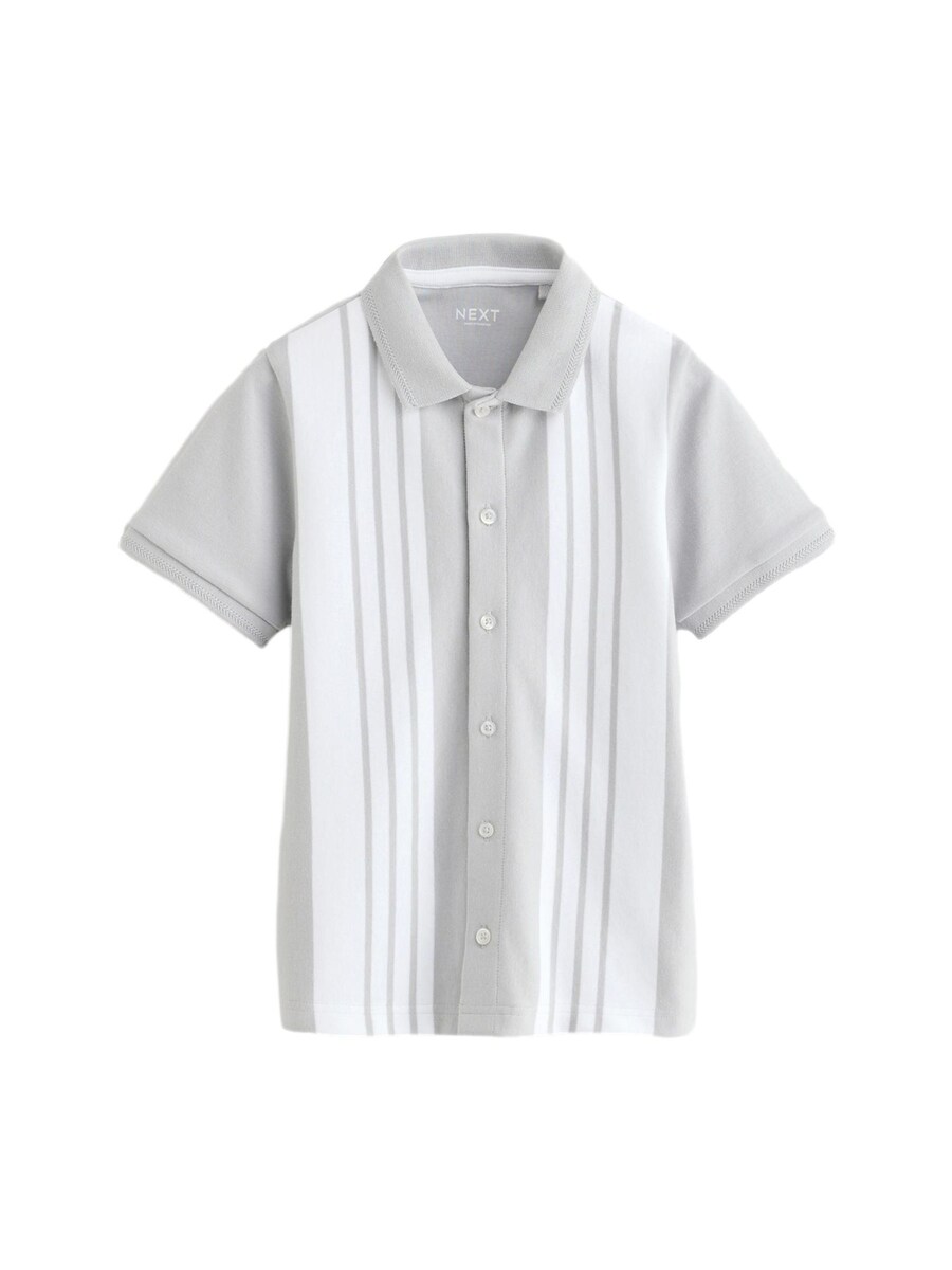 Рубашка обычного кроя на пуговицах Next, серый 
Рубашка обычного кроя на пуговицах Next, серый