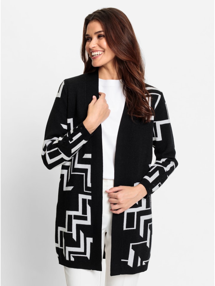 Длинный кардиган в черно-белом узоре WITT WEIDEN
Длинный кардиган в черно-белом узоре WITT WEIDEN