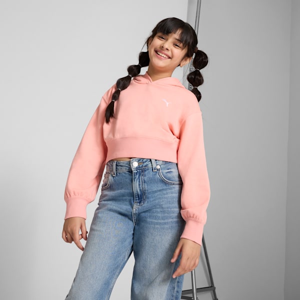 Короткая толстовка с капюшоном для больших детей Puma Wardrobe Essentials, розовый
Короткая толстовка с капюшоном для больших детей Puma Wardrobe Essentials, розовый