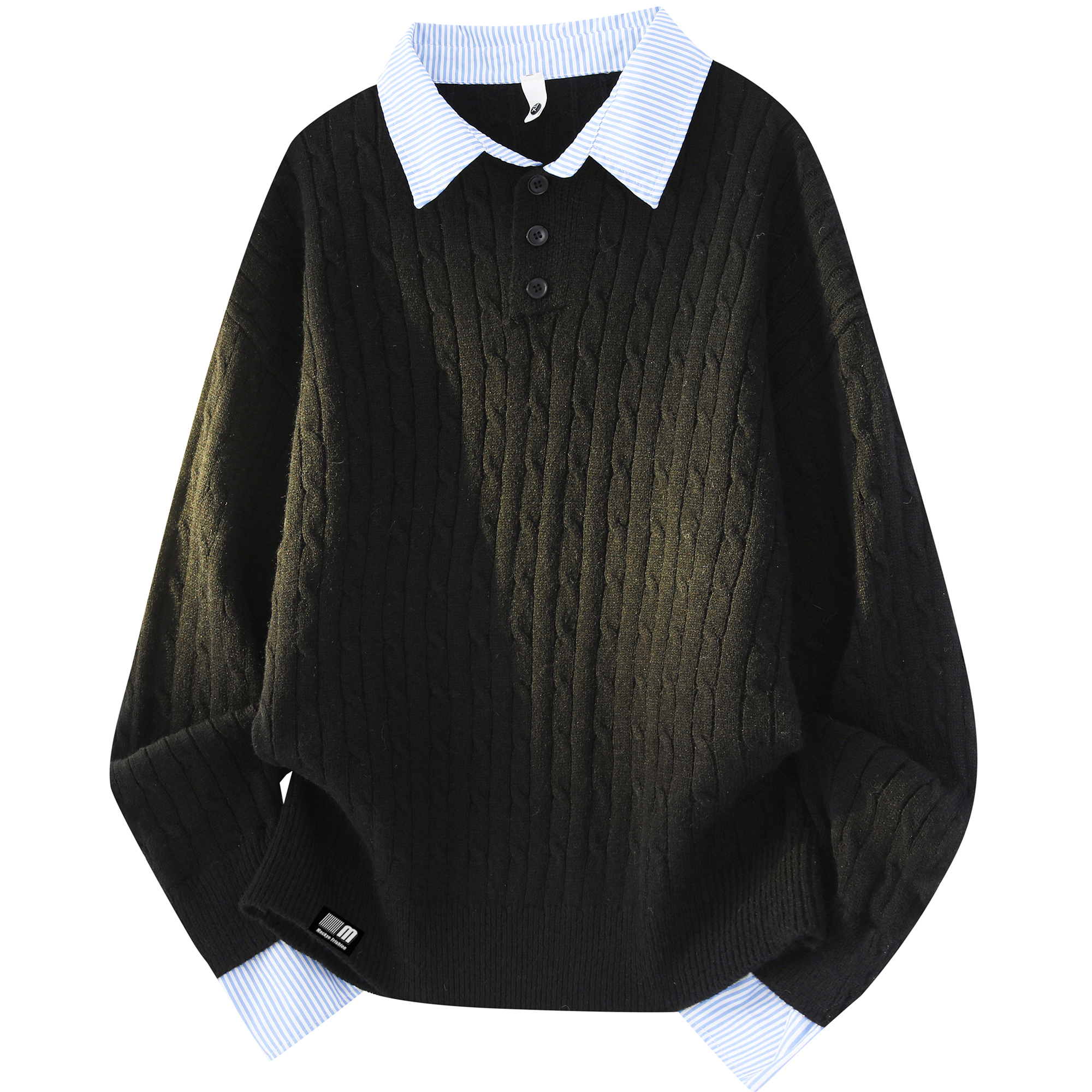 Свитер Unisex с воротником-поло утепленный базовый слой Mackyo, черный
Свитер Unisex с воротником-поло утепленный базовый слой Mackyo, черный