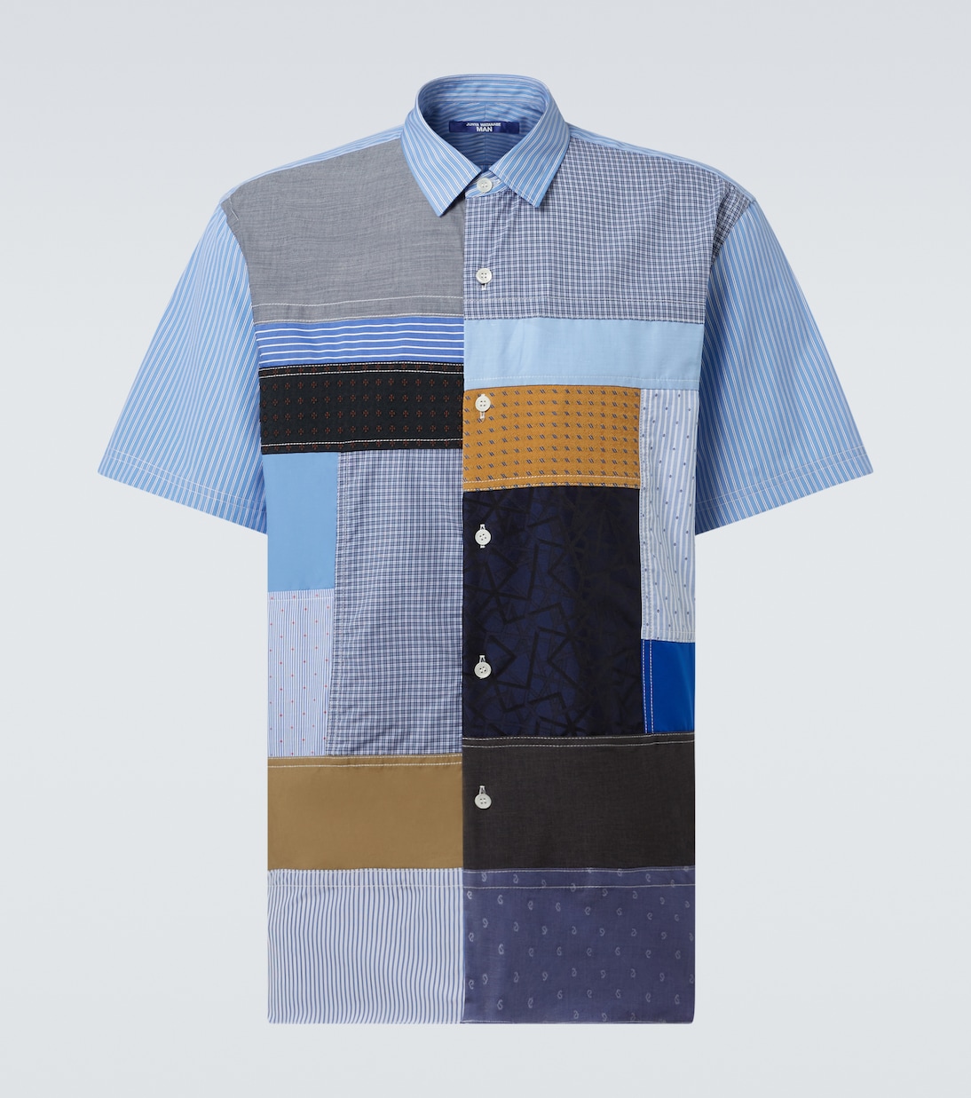 Хлопковая рубашка в стиле пэчворк Junya Watanabe, Sax/Wht/Nvy X Mix
Хлопковая рубашка в стиле пэчворк Junya Watanabe, Sax/Wht/Nvy X Mix