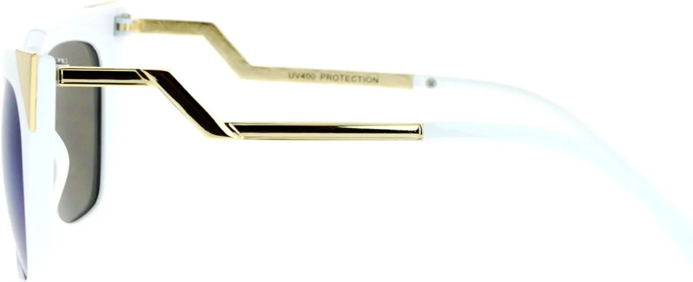 Женские квадратные солнцезащитные очки «кошачий глаз» с золотистыми акцентами по углам и зигзагообразным рисунком по бокам JuicyOrange, White (Blue Mirror)
Женские квадратные солнцезащитные очки «кошачий глаз» с золотистыми акцентами по углам и зигзагообразным рисунком по бокам JuicyOrange, White (Blue Mirror)