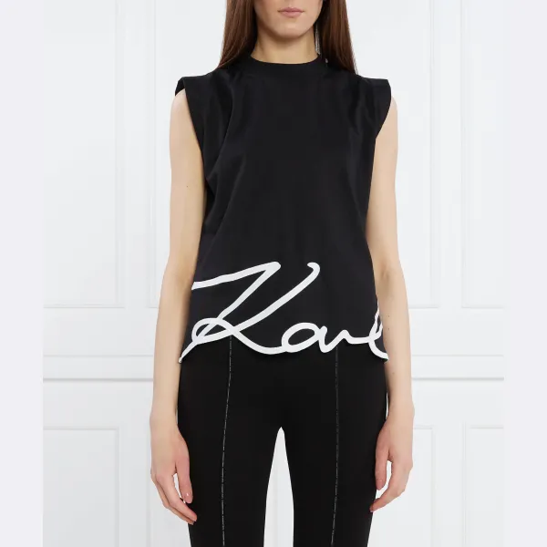 Топ стандартного кроя Karl Lagerfeld, черный
Топ стандартного кроя Karl Lagerfeld, черный