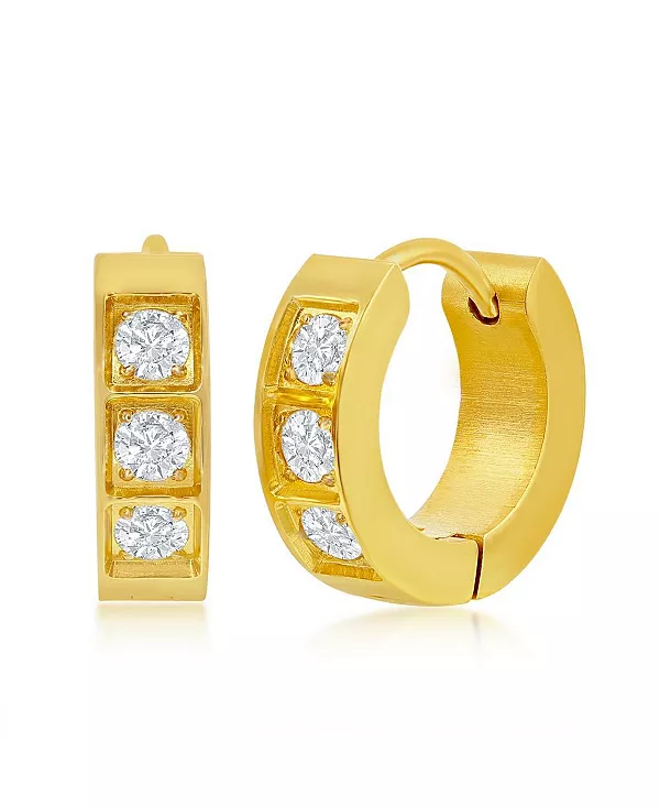 Серьги-Кольца Huggie Hoops из нержавеющей стали диаметром 13 мм с фианитами Metallo, gold
Серьги-Кольца Huggie Hoops из нержавеющей стали диаметром 13 мм с фианитами Metallo, gold
