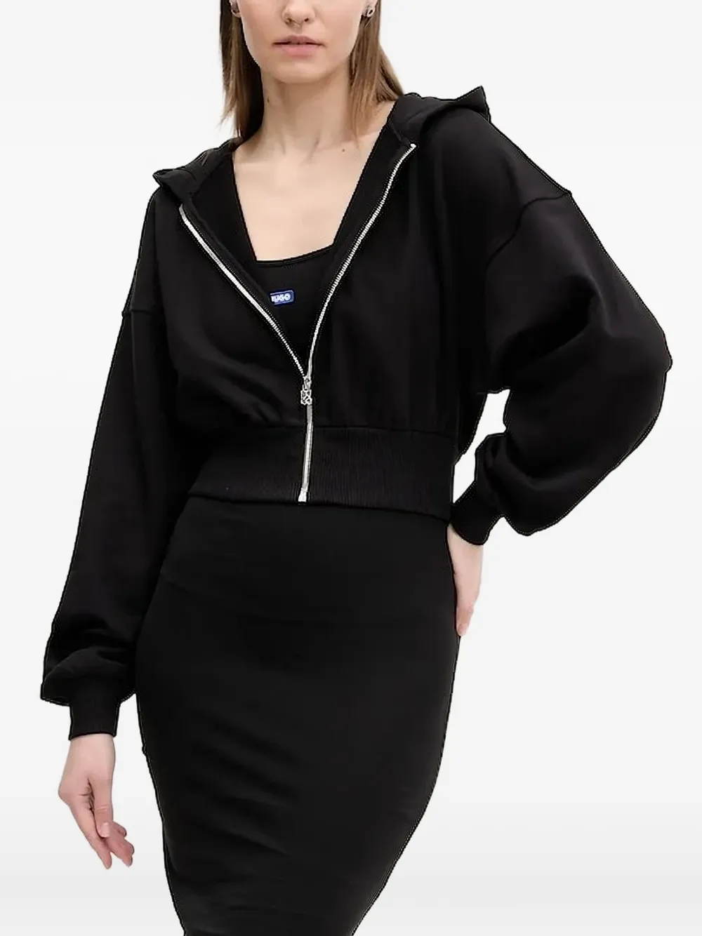 Кардиган с капюшоном на молнии HUGO, черный
Кардиган с капюшоном на молнии HUGO, черный