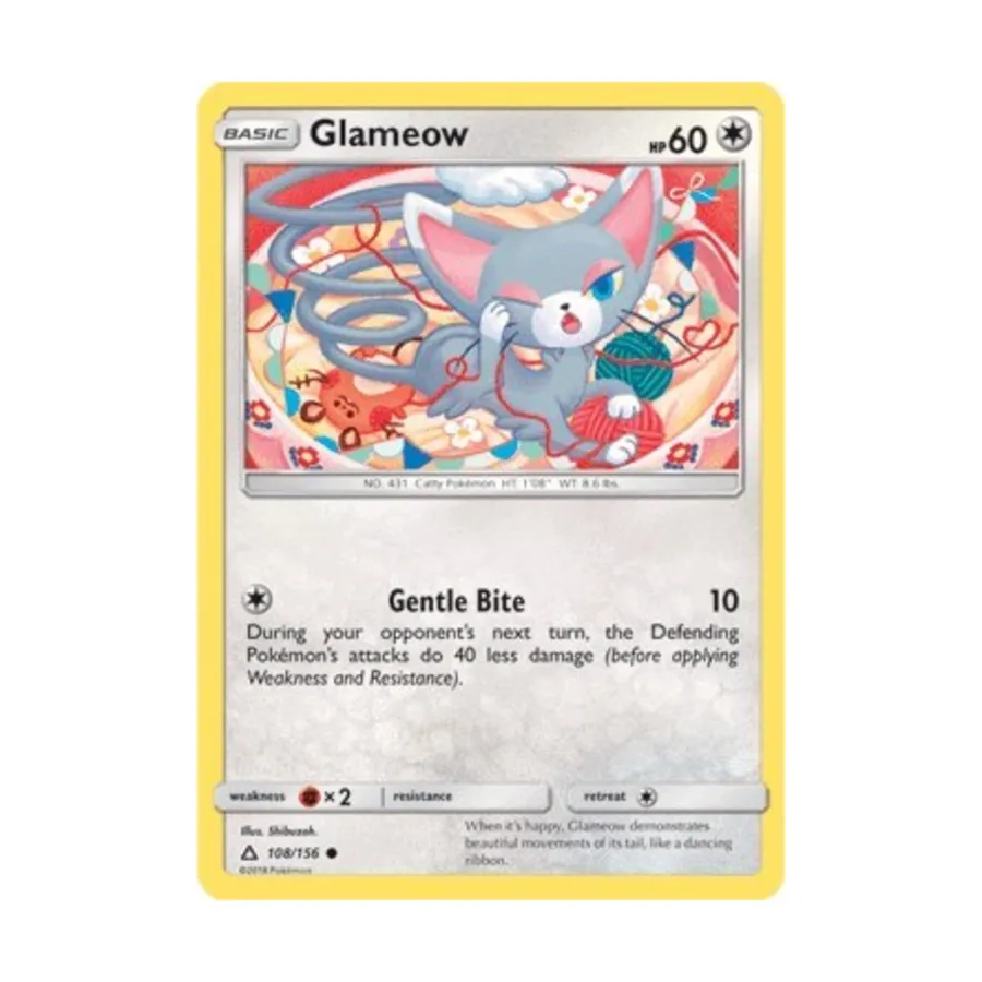 CCG Гламеоу (К) #108, Pokemon - Sun & Moon - Ultra Prism - Singles 
CCG Гламеоу (К) #108, Pokemon - Sun & Moon - Ultra Prism - Singles
