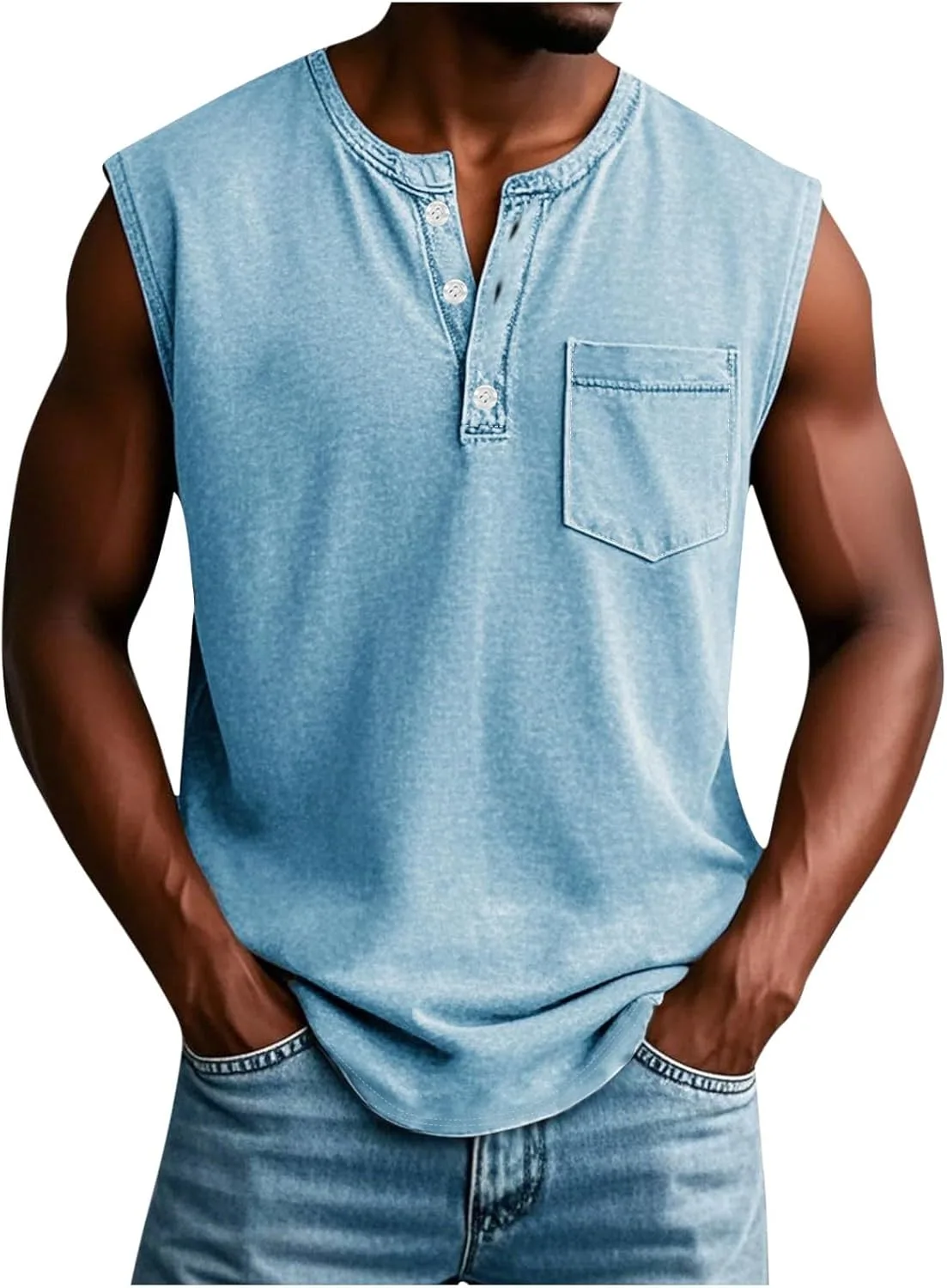 Мужская футболка-хенли с воротником и V-образным вырезом
Мужская футболка-хенли с воротником и V-образным вырезом