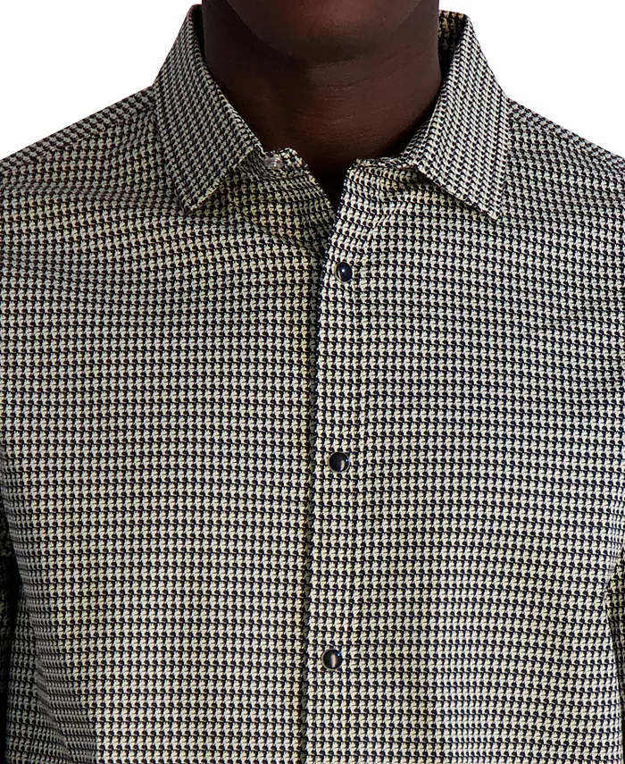 Мужская рубашка в клетку "гусиная лапка" KARL LAGERFELD PARIS, серый 
Мужская рубашка в клетку "гусиная лапка" KARL LAGERFELD PARIS, серый