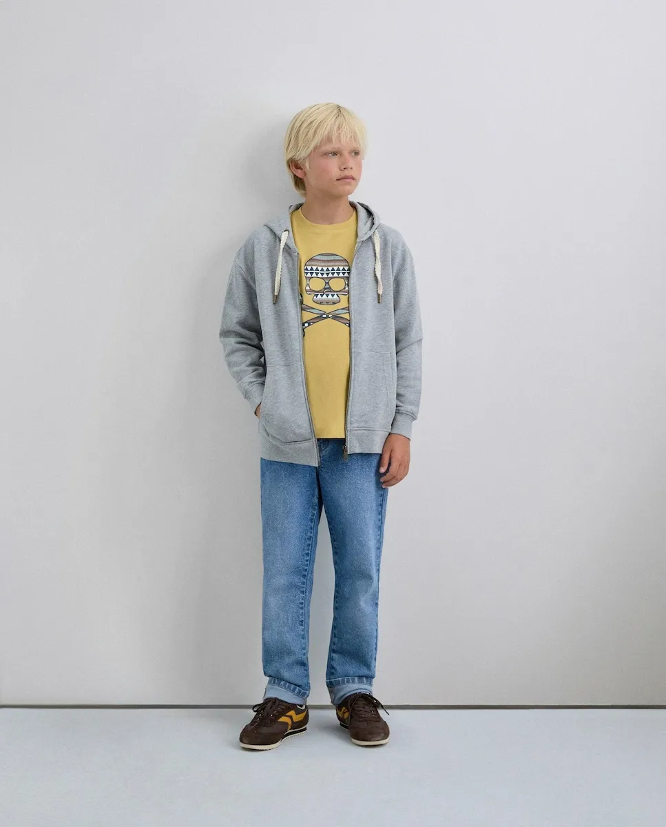 Детская футболка с коротким рукавом и черепом Scalpers, горчичный
Детская футболка с коротким рукавом и черепом Scalpers, горчичный