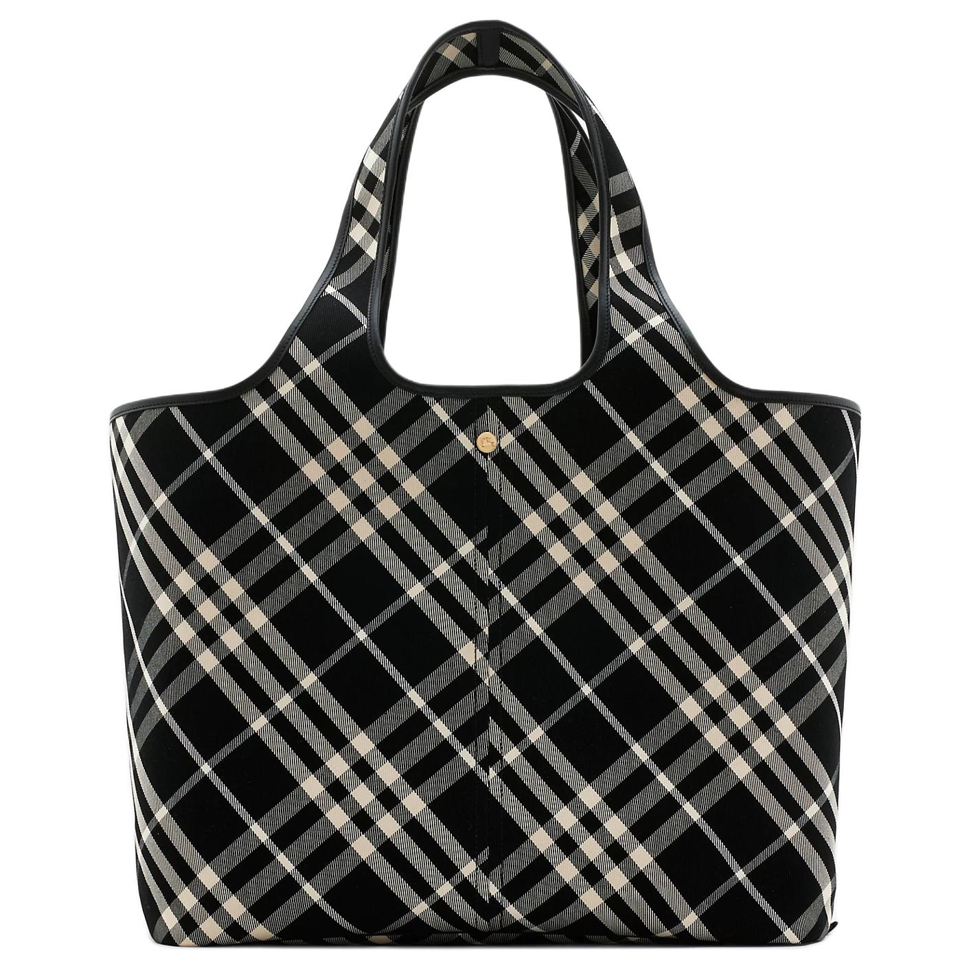 Хлопковая сумка-шоппер с гладкой телячьей кожей, средняя женская сумка через плечо чёрная и ситцевая Burberry
Хлопковая сумка-шоппер с гладкой телячьей кожей, средняя женская сумка через плечо чёрная и ситцевая Burberry