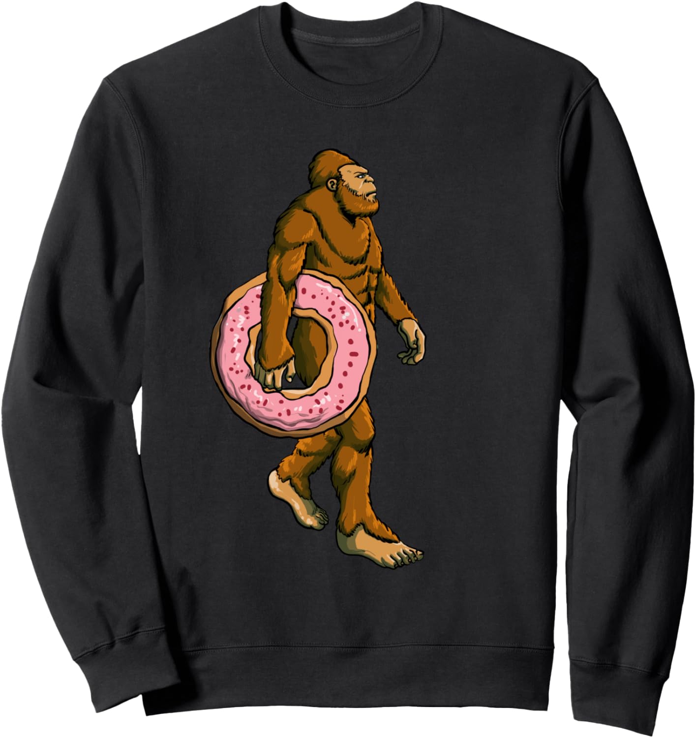 Забавная толстовка с изображением Бигфута, несущего пончик Bigfoot Carrying Donut, черный
Забавная толстовка с изображением Бигфута, несущего пончик Bigfoot Carrying Donut, черный