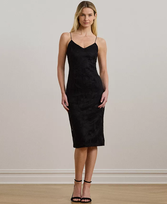 Женское вышитое коктейльное платье без рукавов Lauren Ralph Lauren, черный
Женское вышитое коктейльное платье без рукавов Lauren Ralph Lauren, черный