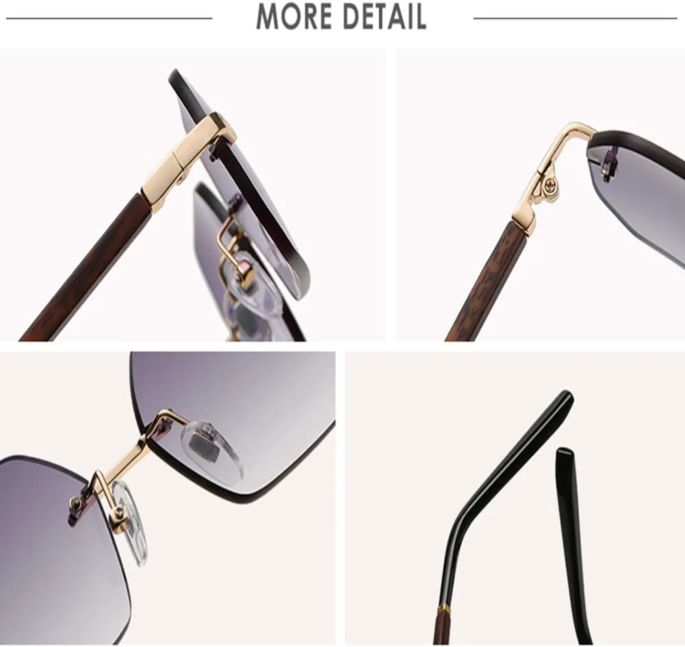 Винтажные женские солнцезащитные очки в стиле ретро, без оправы, с многоугольной деревянной рамой, градиентные солнцезащитные очки для женщин TVTBBVV, Brown
Винтажные женские солнцезащитные очки в стиле ретро, без оправы, с многоугольной деревянной рамой, градиентные солнцезащитные очки для женщин TVTBBVV, Brown