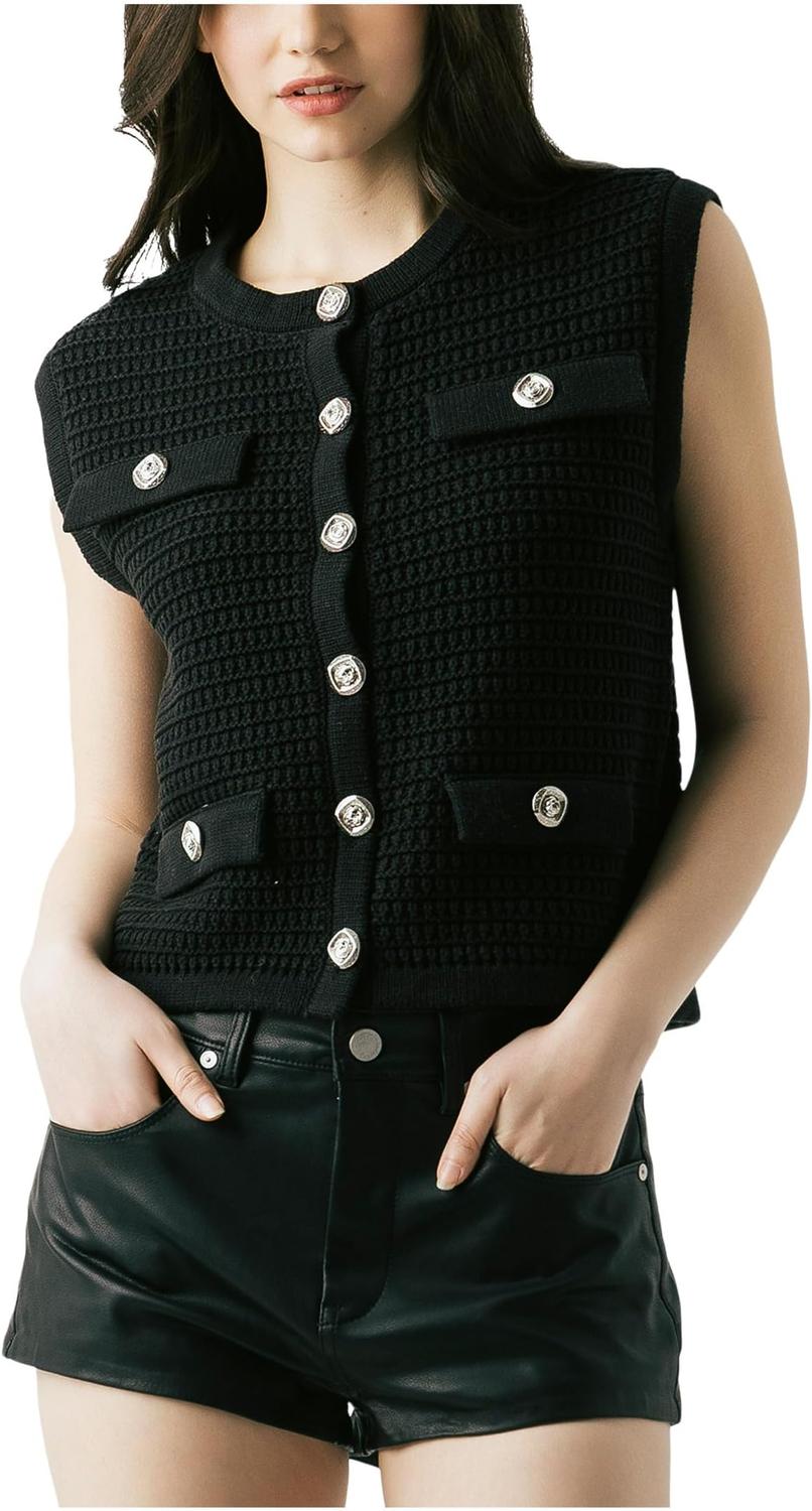 Свитер Blank NYC Riding The Wave Sweater Vest, черный
Свитер Blank NYC Riding The Wave Sweater Vest, черный