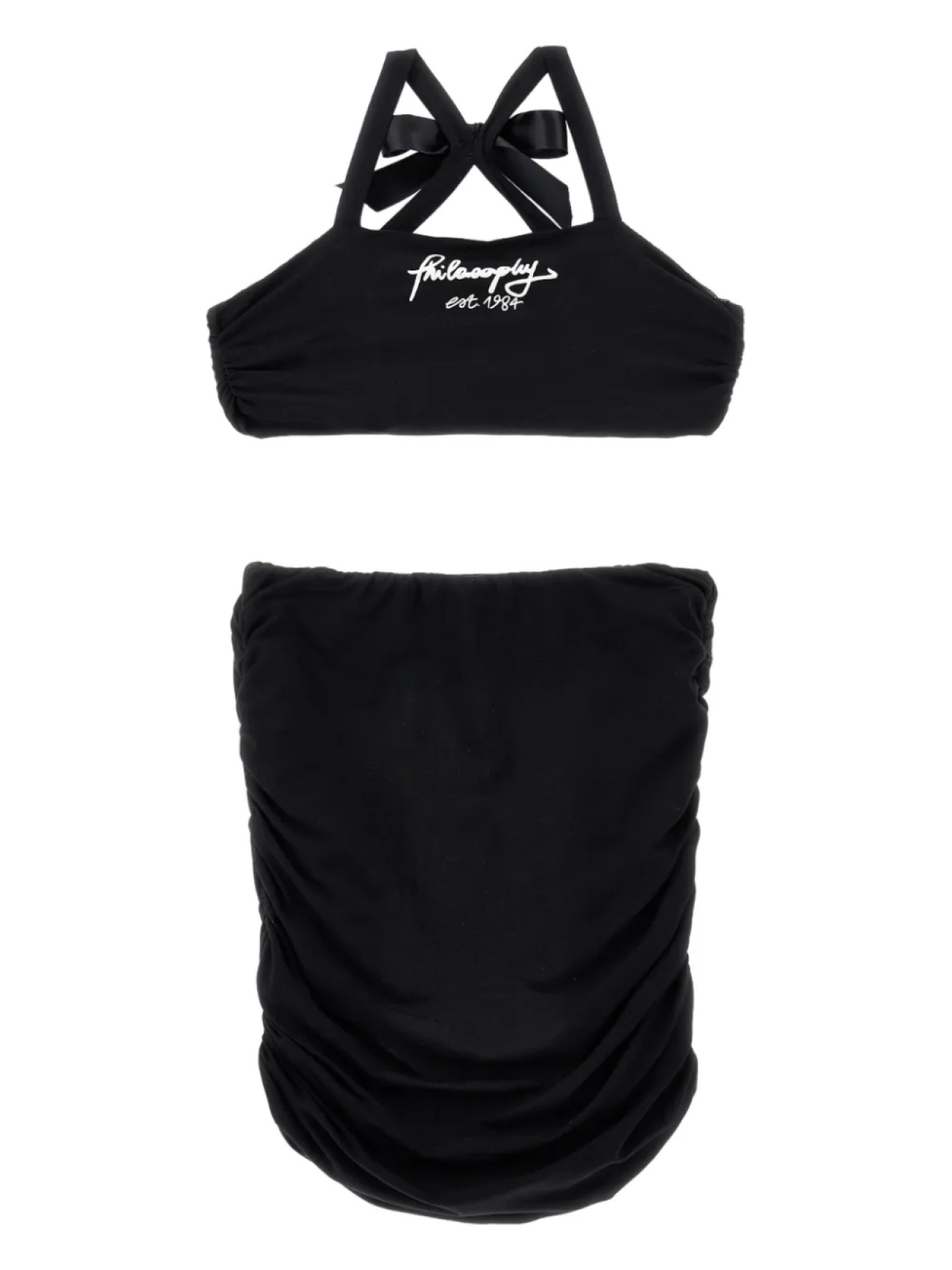 Philosophy Di Lorenzo Serafini Kids комплект из топа и брюк с логотипом, черный
Philosophy Di Lorenzo Serafini Kids комплект из топа и брюк с логотипом, черный