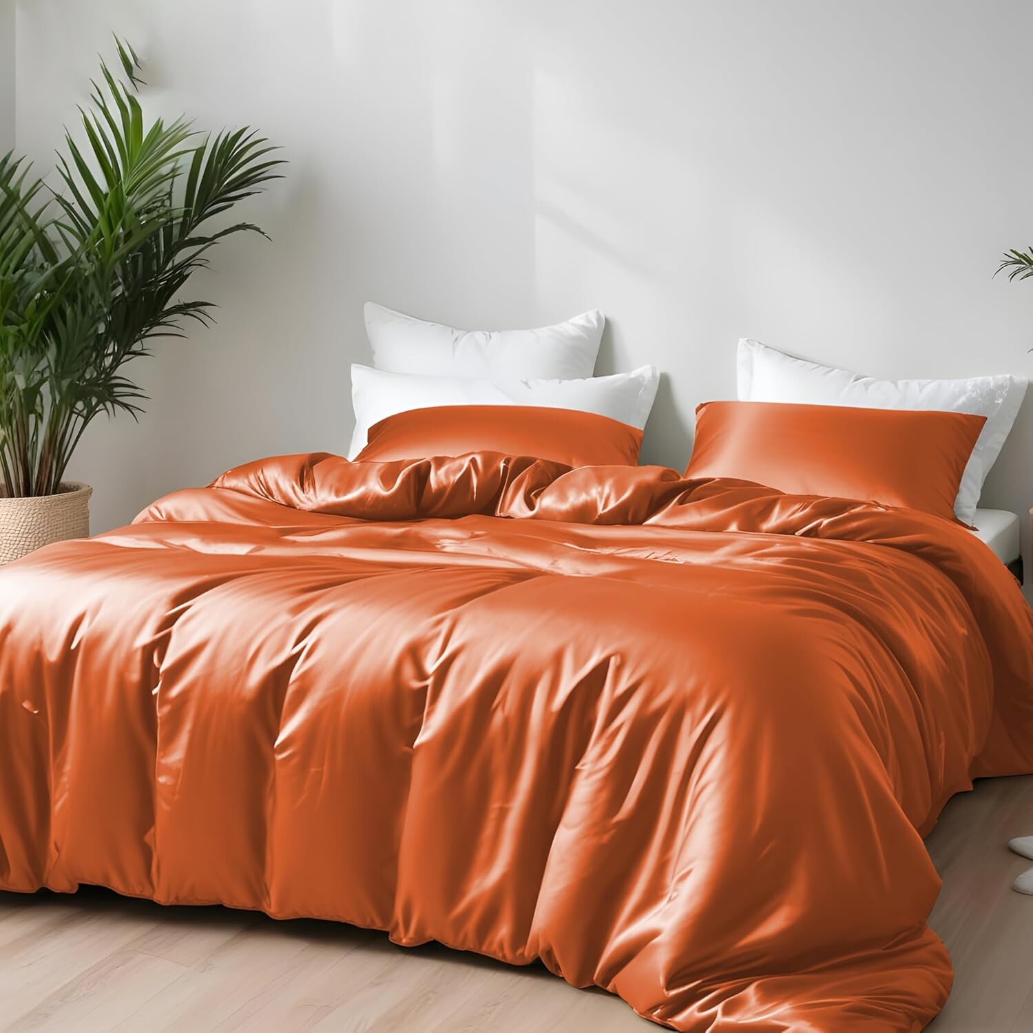 Комплект пододеяльников Linenwalas King Size — вискоза из бамбука. Мягкий, дышащий, легкий, охлаждающий пододеяльник с застежкой-молнией и угловыми завязками (King, Burnt Orange), Burnt Orange
Комплект пододеяльников Linenwalas King Size — вискоза из бамбука. Мягкий, дышащий, легкий, охлаждающий пододеяльник с застежкой-молнией и угловыми завязками (King, Burnt Orange), Burnt Orange