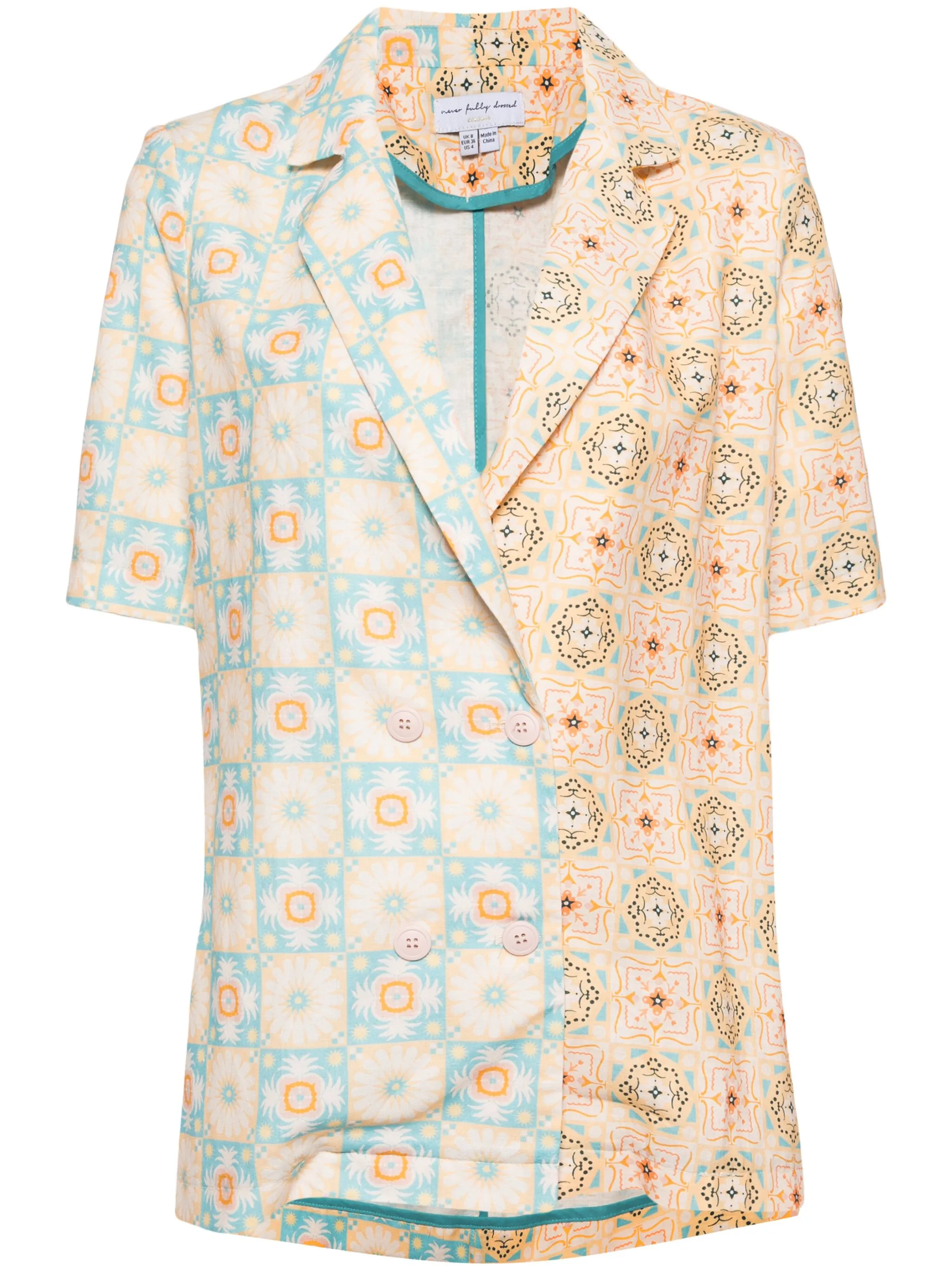 Блейзер с короткими рукавами и графичным принтом Never Fully Dressed, голубой
Блейзер с короткими рукавами и графичным принтом Never Fully Dressed, голубой