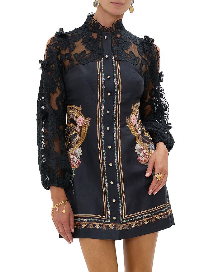 Мини-платье из кружева и комбинированных материалов Camilla, мультиколор
Мини-платье из кружева и комбинированных материалов Camilla, мультиколор