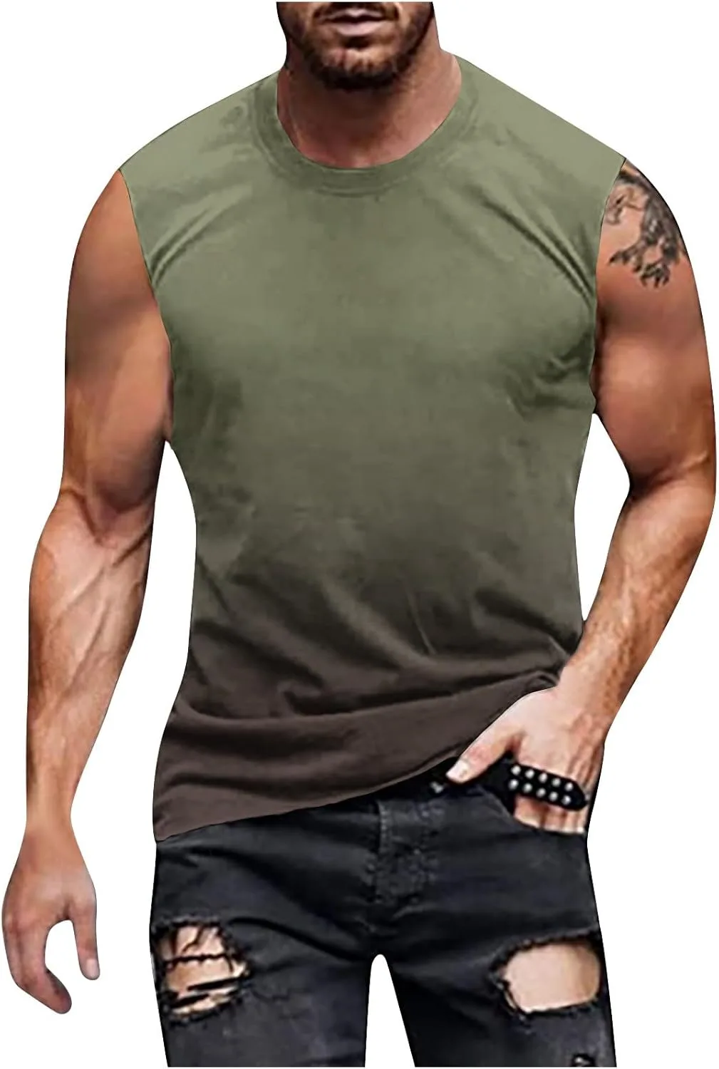 Мужская градиентная майка без рукавов
Мужская градиентная майка без рукавов