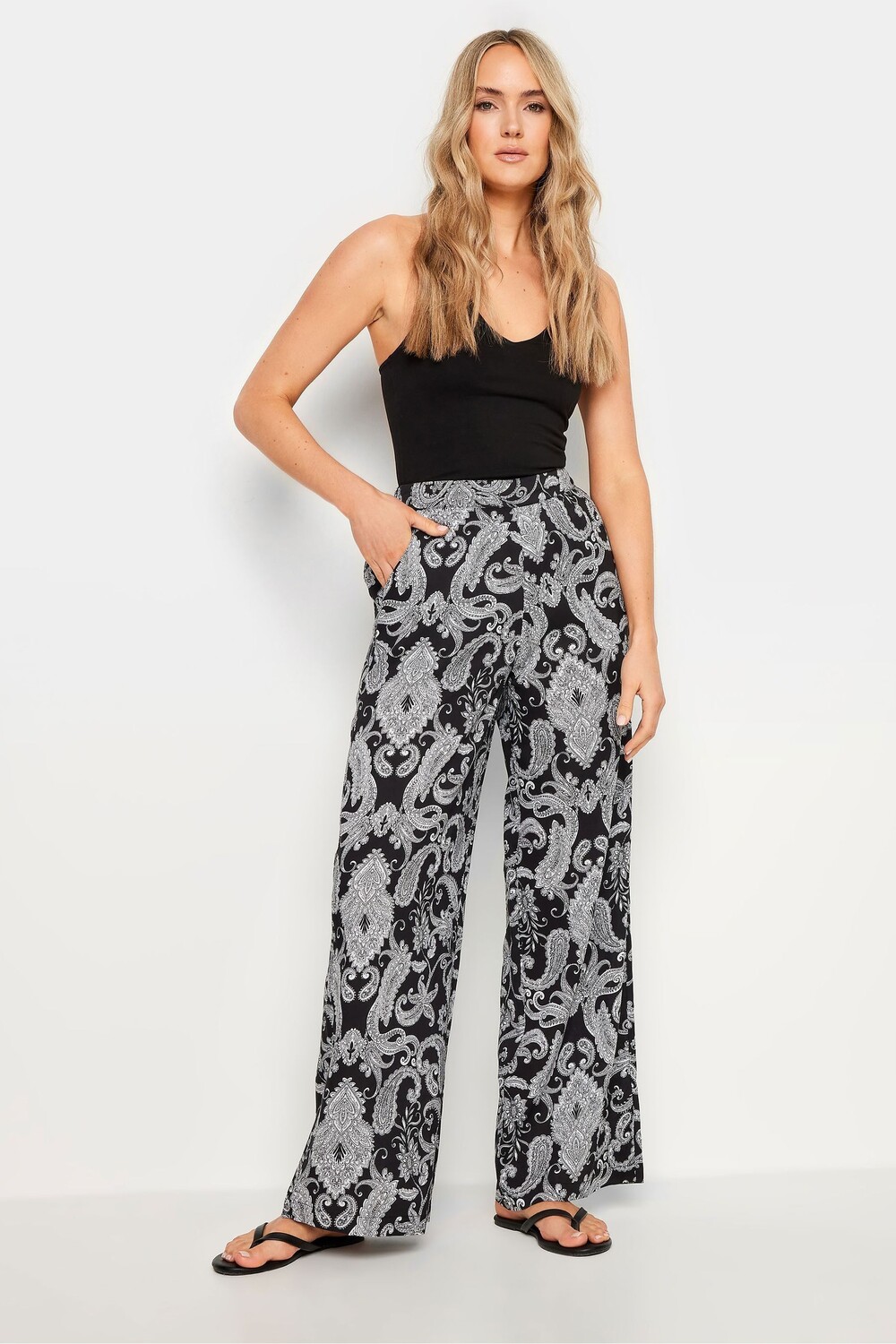 Широкие брюки с принтом пейсли Long Tall Sally, черный
Широкие брюки с принтом пейсли Long Tall Sally, черный