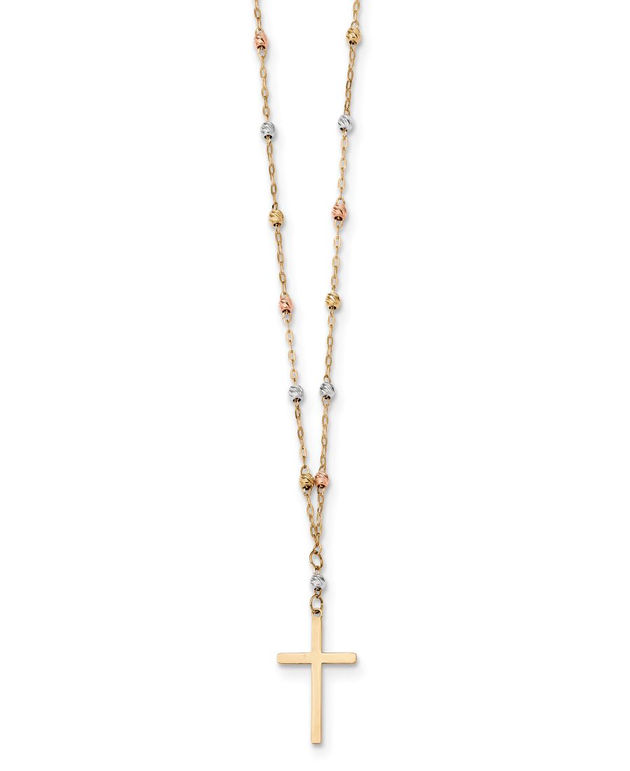 Подвеска в виде трехцветного креста из бисера, длина 43 см, из 14-каратного желтого, белого и розового золота Macy's, Yellow Gold
Подвеска в виде трехцветного креста из бисера, длина 43 см, из 14-каратного желтого, белого и розового золота Macy's, Yellow Gold