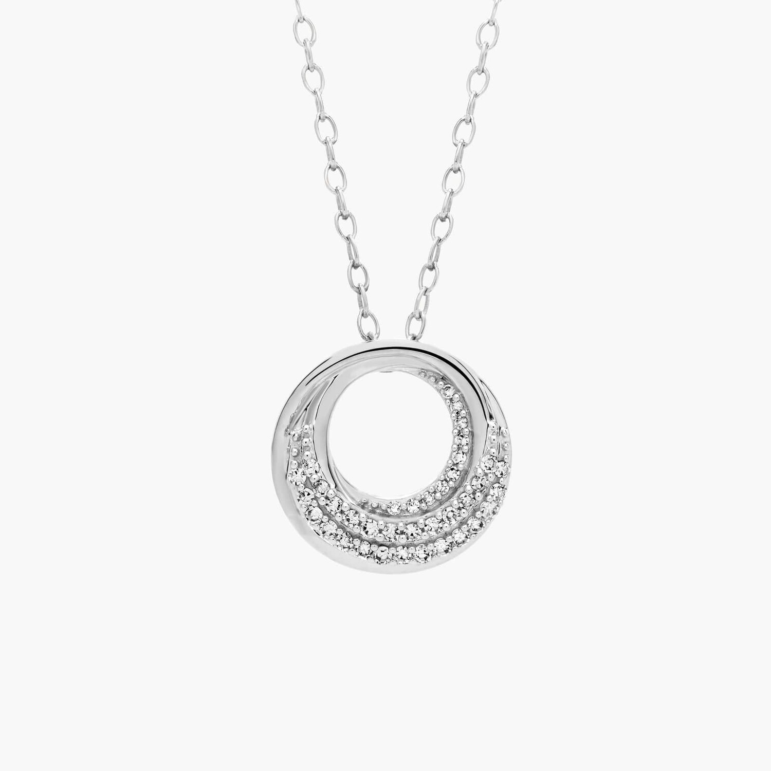 Ожерелье с бриллиантовым вихрем из 14-каратного белого золота Blue Nile
Ожерелье с бриллиантовым вихрем из 14-каратного белого золота Blue Nile