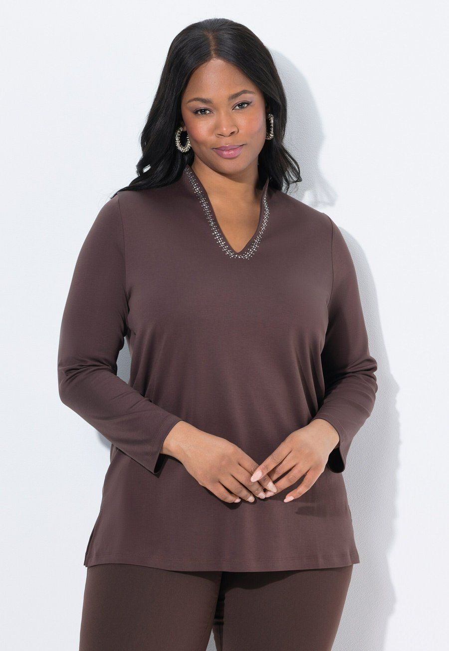 Топ Ulla Popken Long sleeved top, Pine Brown/Brown
Топ Ulla Popken Long sleeved top, Pine Brown/Brown