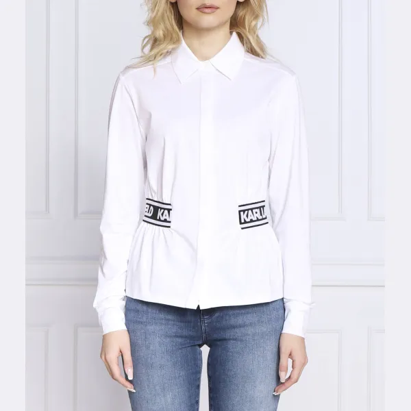 Рубашка узкого кроя с эластичной резинкой на талии Karl Lagerfeld, белый
Рубашка узкого кроя с эластичной резинкой на талии Karl Lagerfeld, белый