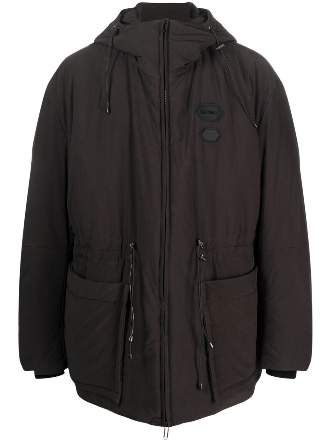 Off-White пуховик с нашивкой-логотипом, черный
Off-White пуховик с нашивкой-логотипом, черный