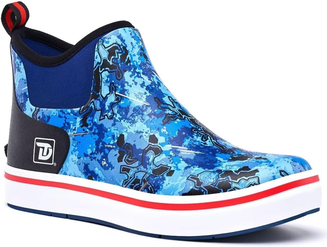 Мужские ботинки Trudave Mens Deck, водонепроницаемые резиновые рыболовные дождевые ботинки, противоскользящие короткие ботинки до щиколотки для рыбалки и лодочных прогулок на открытом воздухе, размер 5-14, Viper Aqua Blue
Мужские ботинки Trudave Mens Deck, водонепроницаемые резиновые рыболовные дождевые ботинки, противоскользящие короткие ботинки до щиколотки для рыбалки и лодочных прогулок на открытом воздухе, размер 5-14, Viper Aqua Blue