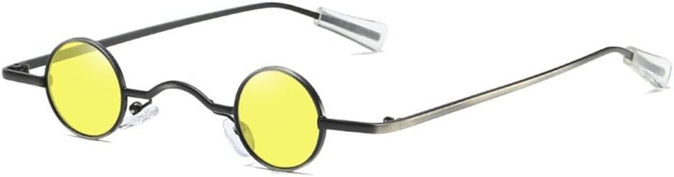 Винтажные панк-солнцезащитные очки для мужчин, маленькие круглые солнцезащитные очки для женщин, широкая переносица, металлическая оправа, очки для велоспорта, очки для вождения WNCKSQ, Black-yellow
Винтажные панк-солнцезащитные очки для мужчин, маленькие круглые солнцезащитные очки для женщин, широкая переносица, металлическая оправа, очки для велоспорта, очки для вождения WNCKSQ, Black-yellow