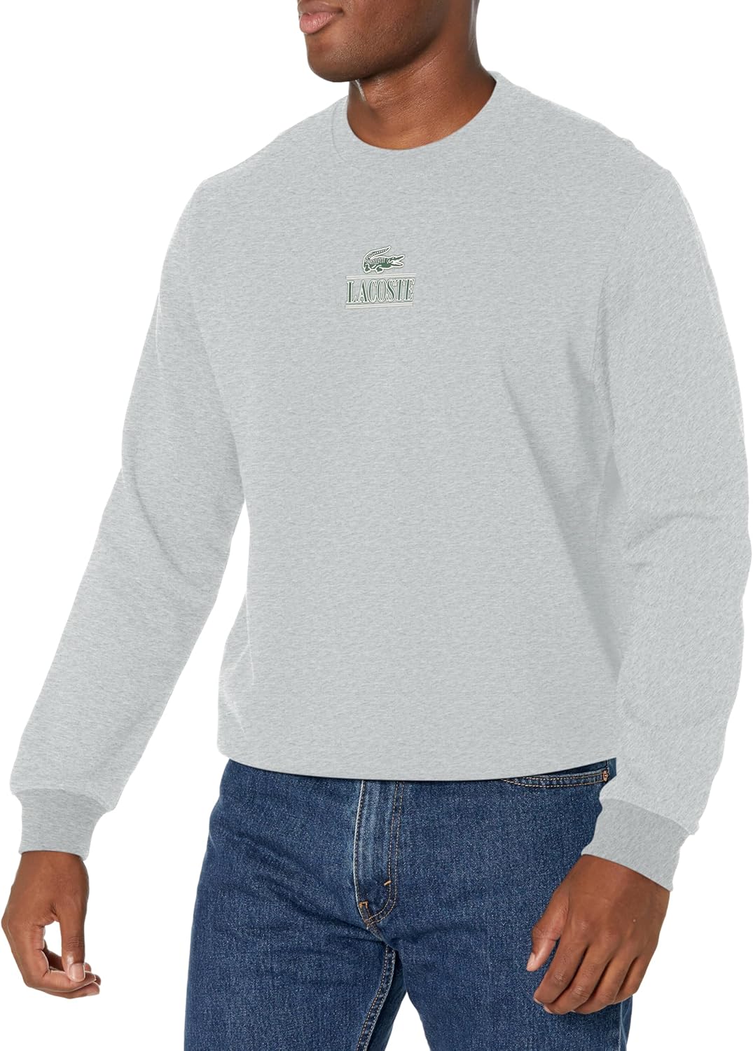 Lacoste мужской Core Collection классический фасон брендированный свитшот с круглым вырезом, Argent Chine
Lacoste мужской Core Collection классический фасон брендированный свитшот с круглым вырезом, Argent Chine