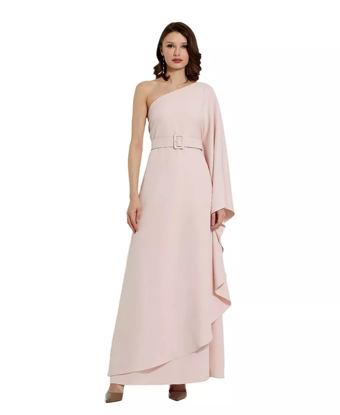 Женское платье-кафтан из крепа с одним рукавом и поясом Mac Duggal, розовый
Женское платье-кафтан из крепа с одним рукавом и поясом Mac Duggal, розовый