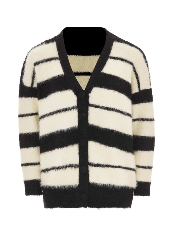 Женский кардиган из черной шерсти белого цвета myMo
Женский кардиган из черной шерсти белого цвета myMo