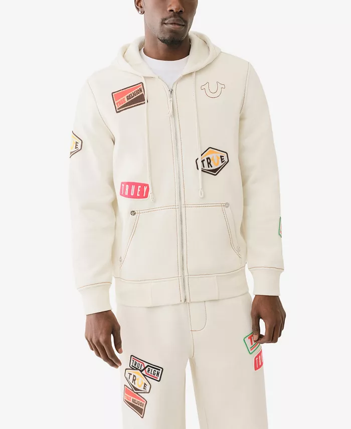 Мужская худи с большими нашивками на молнии True Religion, серый
Мужская худи с большими нашивками на молнии True Religion, серый