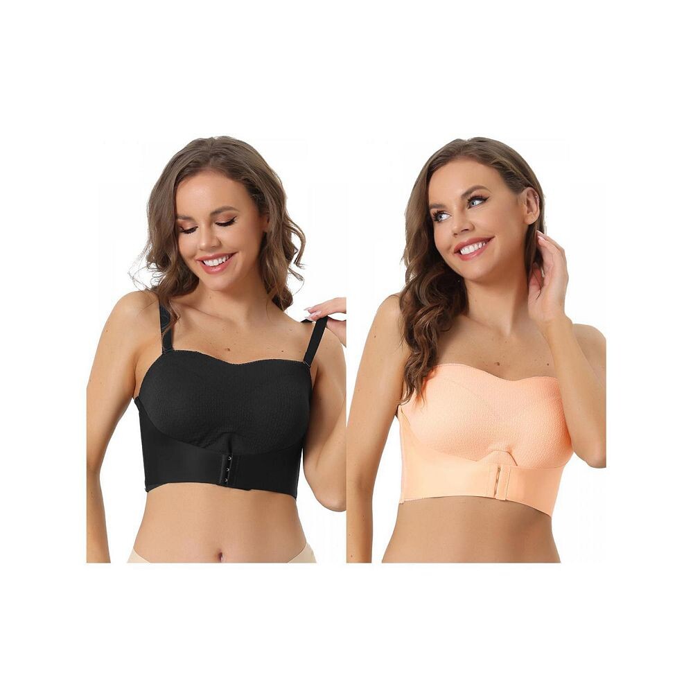 2 упаковки женских бюстгальтеров без косточек, дышащий бюстгальтер без бретелек с поддержкой пуш-ап для свадебного платья ALLEGRA K, цвет Black Beige
2 упаковки женских бюстгальтеров без косточек, дышащий бюстгальтер без бретелек с поддержкой пуш-ап для свадебного платья ALLEGRA K, цвет Black Beige