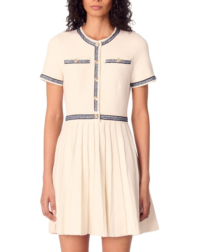 Складчатое короткое платье из трикотажа Maje, слоновая кость/кремовый
Складчатое короткое платье из трикотажа Maje, слоновая кость/кремовый