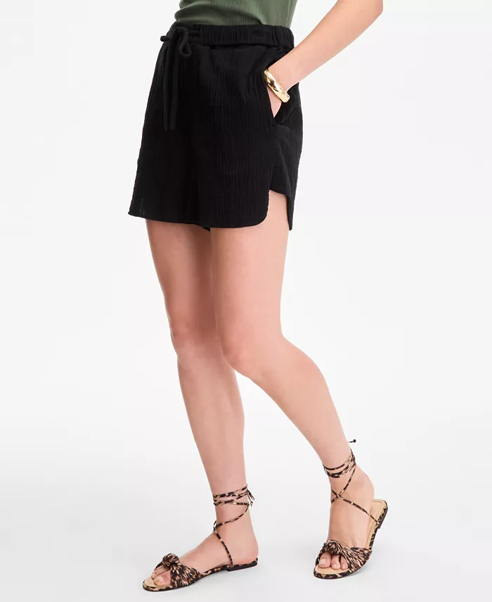 Женские хлопковые шорты с кулиской On 34th, черный
Женские хлопковые шорты с кулиской On 34th, черный